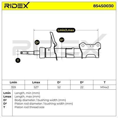 Shock Absorber RIDEX 854S0030 854S0030 - photo 9
