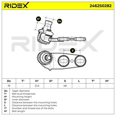 Ball Joint RIDEX 2462S0282 2462S0282 - photo 9