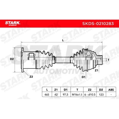 Drive Shaft Stark SKDS-0210283 SKDS-0210283 - photo 6
