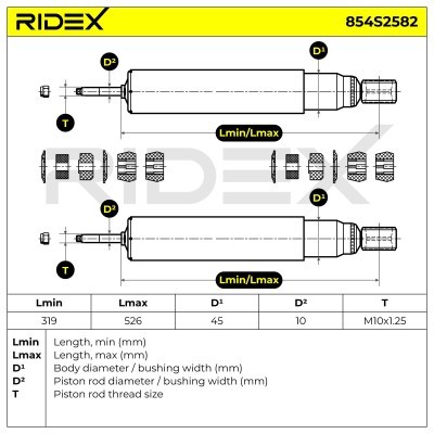 Shock Absorber RIDEX 854S2582 854S2582 - photo 5