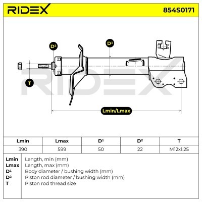 Shock Absorber RIDEX 854S0171 854S0171 - photo 8