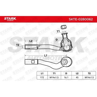 Tie Rod End Stark SKTE-0280062 SKTE-0280062 - photo 4