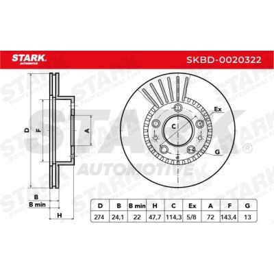 Brake Disc Stark SKBD-0020322 SKBD-0020322 - photo 5