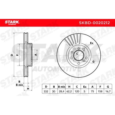 Brake Disc Stark SKBD-0020212 SKBD-0020212 - photo 7
