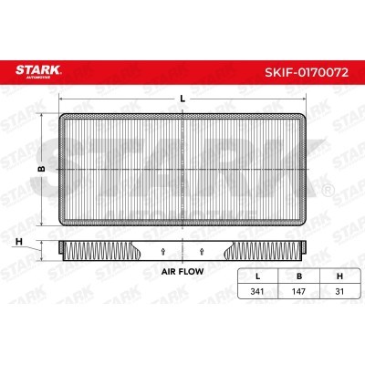 Cabin Air Filter Stark SKIF-0170072 SKIF-0170072 - photo 2