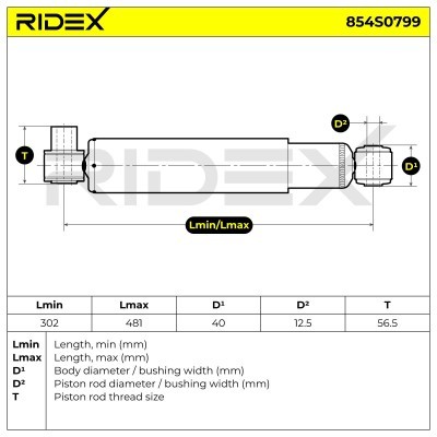Shock Absorber RIDEX 854S0799 854S0799 - photo 7