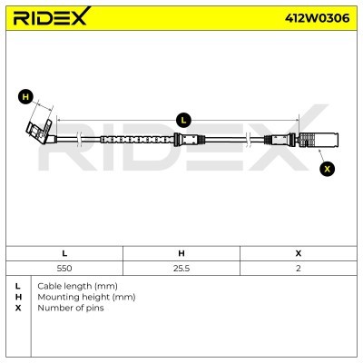 ABS Sensor RIDEX 412W0306 412W0306 - photo 6