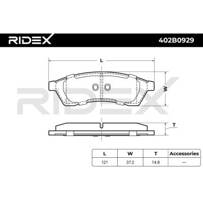 Brake Pads Set RIDEX 402B0929 402B0929 - photo 8