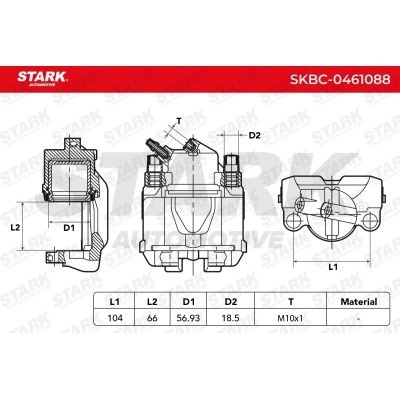 Brake Caliper Stark SKBC-0461088 SKBC-0461088 - photo 3