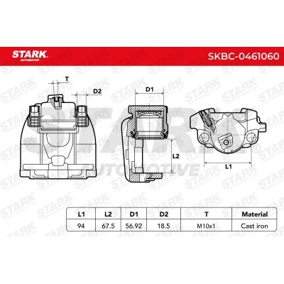 Brake Caliper Stark SKBC-0461060 SKBC-0461060 - photo 6