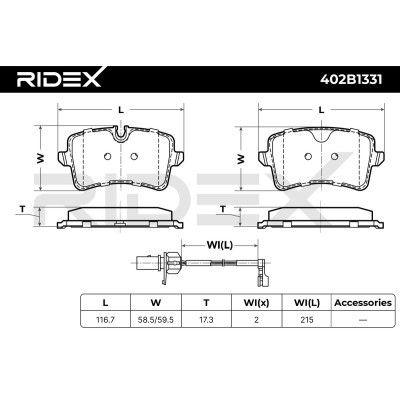 Brake Pads Set RIDEX 402B1331 402B1331 - photo 5