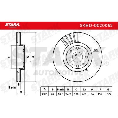 Brake Disc Stark SKBD-0020052 SKBD-0020052 - photo 7