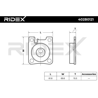 Brake Pads Set RIDEX 402B0121 402B0121 - photo 6
