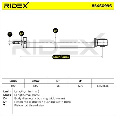 Shock Absorber RIDEX 854S0996 854S0996 - photo 5