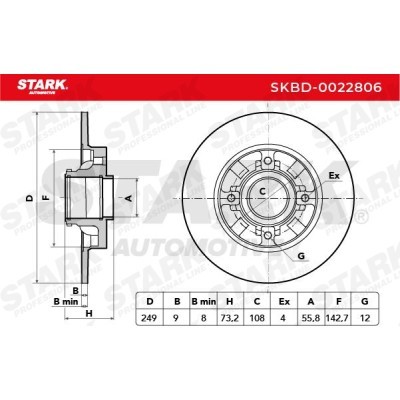 Brake Disc Stark SKBD-0022806 SKBD-0022806 - photo 3