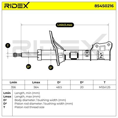 Shock Absorber RIDEX 854S0216 854S0216 - photo 6