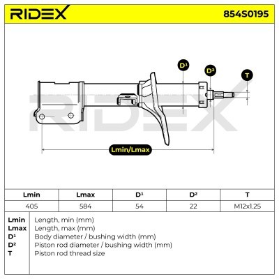 Shock Absorber RIDEX 854S0195 854S0195 - photo 9