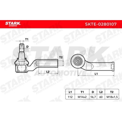 Tie Rod End Stark SKTE-0280107 SKTE-0280107 - photo 3