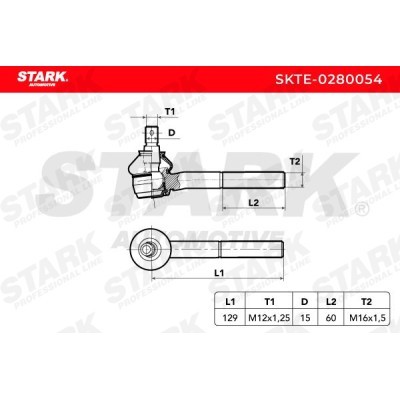 Tie Rod End Stark SKTE-0280054 SKTE-0280054 - photo 6