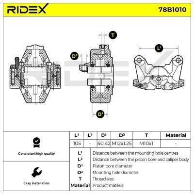 Brake Caliper RIDEX 78B1010 78B1010 - photo 5