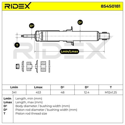 Shock Absorber RIDEX 854S0181 854S0181 - photo 4