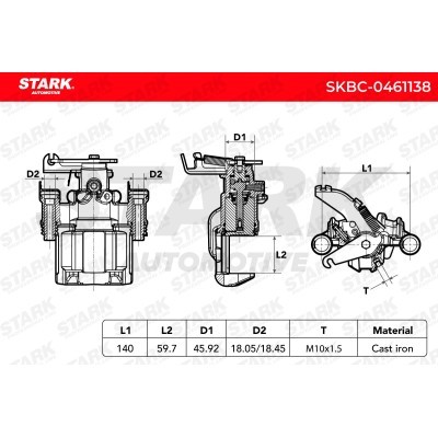 Brake Caliper Stark SKBC-0461138 SKBC-0461138 - photo 6