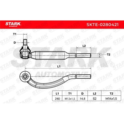Tie Rod End Stark SKTE-0280421 SKTE-0280421 - photo 6