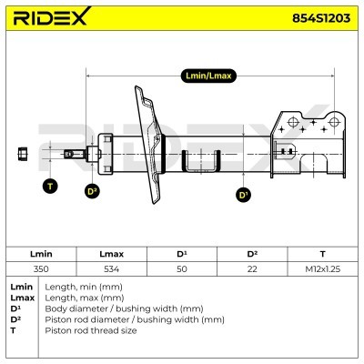 Shock Absorber RIDEX 854S1203 854S1203 - photo 5