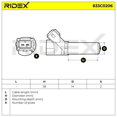 Crankshaft Pulse Sensor RIDEX 833C0206 833C0206 - photo 3