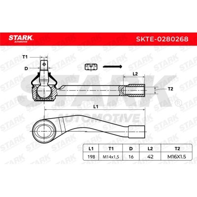 Tie Rod End Stark SKTE-0280268 SKTE-0280268 - photo 5