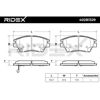 Brake Pads Set RIDEX 402B1329 402B1329 - photo 7