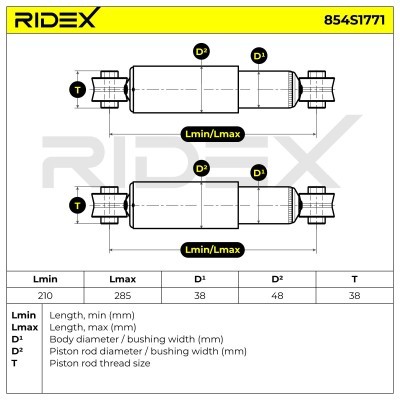 Shock Absorber RIDEX 854S1771 854S1771 - photo 3