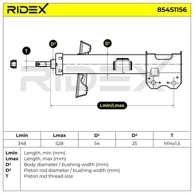 Shock Absorber RIDEX 854S1156 854S1156 - photo 7