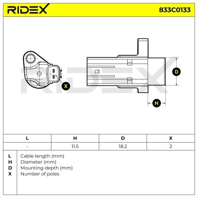 Crankshaft Pulse Sensor RIDEX 833C0133 833C0133 - photo 5