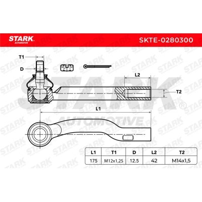 Tie Rod End Stark SKTE-0280300 SKTE-0280300 - photo 5
