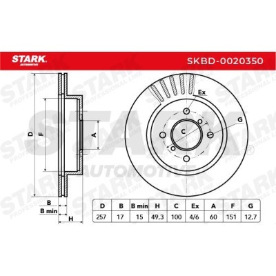 Brake Disc Stark SKBD-0020350 SKBD-0020350 - photo 5