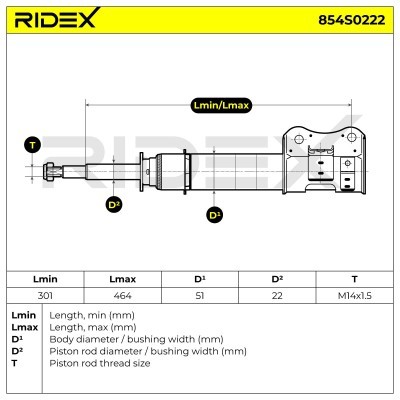 Shock Absorber RIDEX 854S0222 854S0222 - photo 4