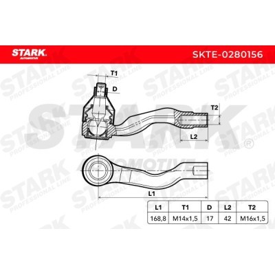 Tie Rod End Stark SKTE-0280156 SKTE-0280156 - photo 5