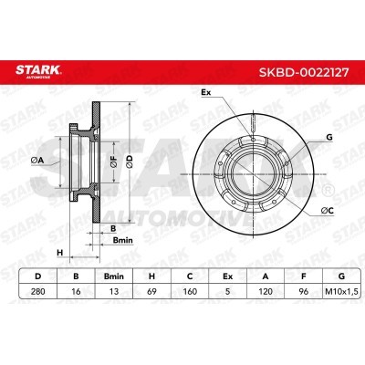Brake Disc Stark SKBD-0022127 SKBD-0022127 - photo 3