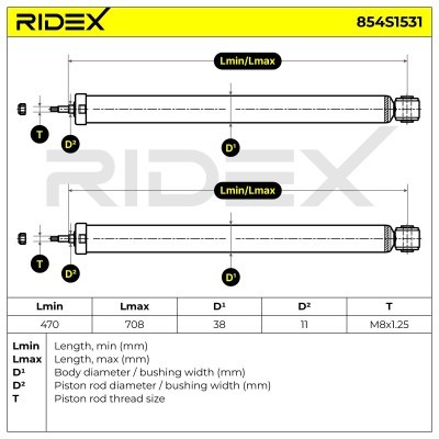 Shock Absorber RIDEX 854S1531 854S1531 - photo 5
