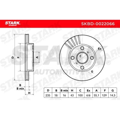 Brake Disc Stark SKBD-0022066 SKBD-0022066 - photo 4