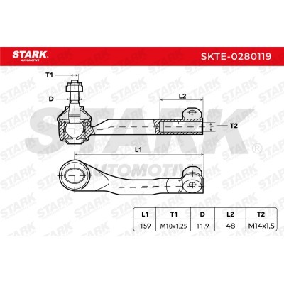 Tie Rod End Stark SKTE-0280119 SKTE-0280119 - photo 6