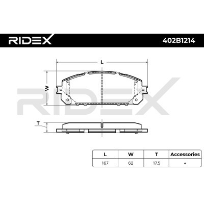 Brake Pads Set RIDEX 402B1214 402B1214 - photo 7