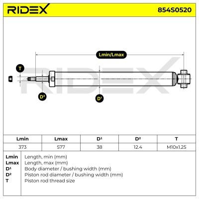Shock Absorber RIDEX 854S0520 854S0520 - photo 8