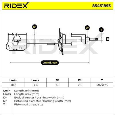 Shock Absorber RIDEX 854S1893 854S1893 - photo 6