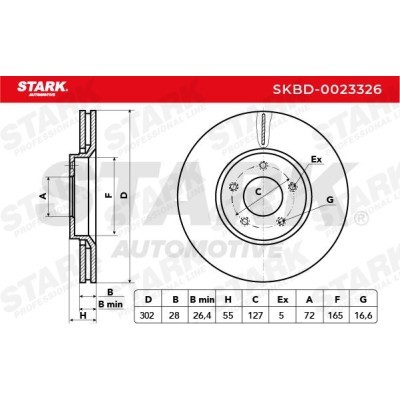 Brake Disc Stark SKBD-0023326 SKBD-0023326 - photo 5