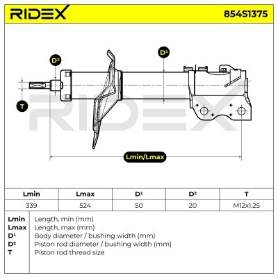 Shock Absorber RIDEX 854S1375 854S1375 - photo 6