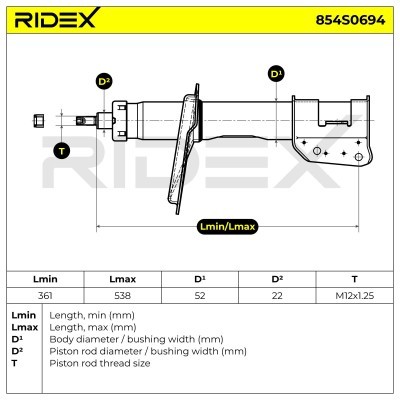 Shock Absorber RIDEX 854S0694 854S0694 - photo 5