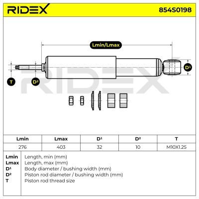 Shock Absorber RIDEX 854S0198 854S0198 - photo 8