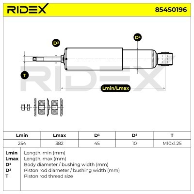 Shock Absorber RIDEX 854S0196 854S0196 - photo 9